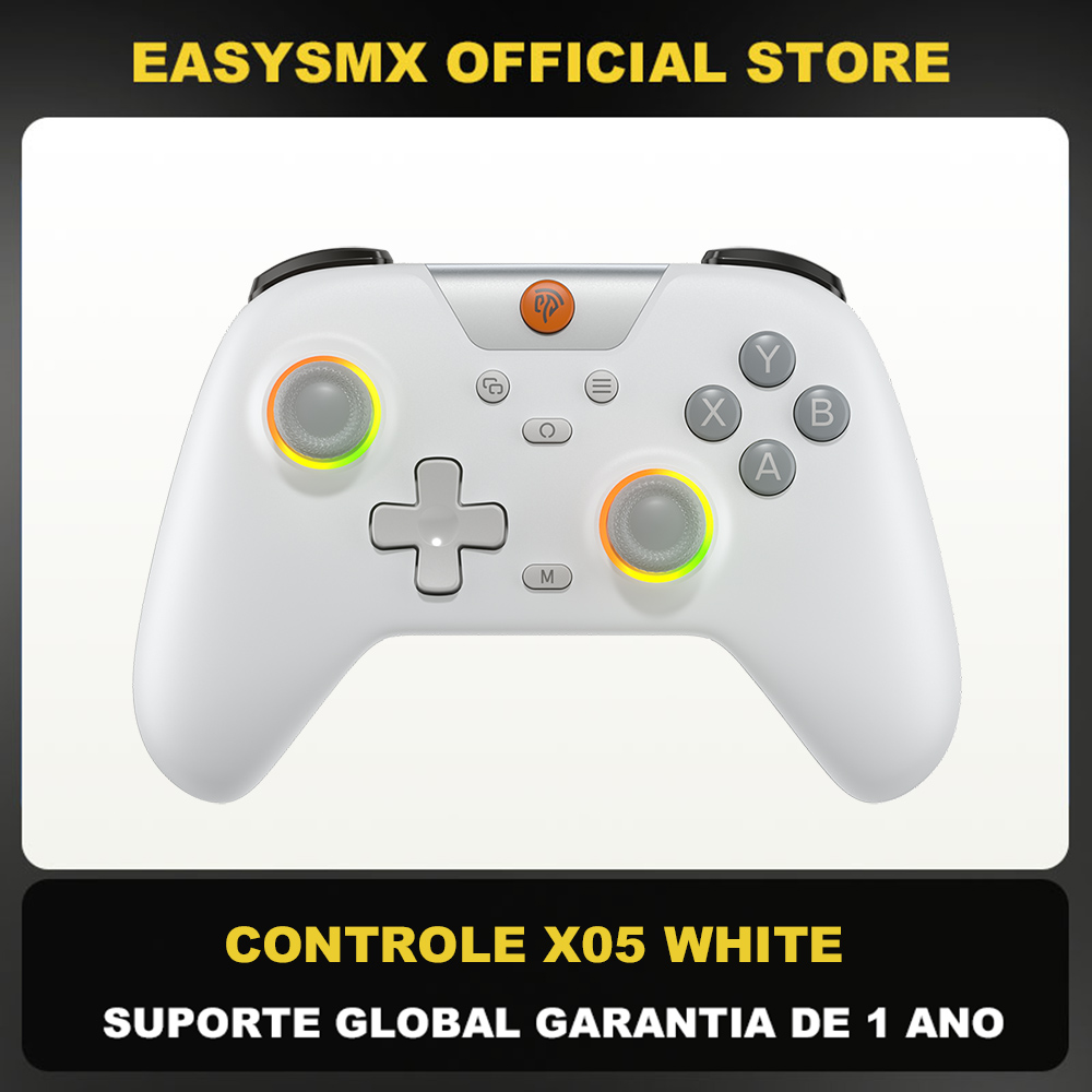 Board Game Android - EasySMX X05 คอนโทรลเลอร์เกมไร้สายบลูทูธ ใช้งานร่วมกับพีซี/โทรศัพท์/สวิตช์/สตีม เกมเมอร์, ไฟ