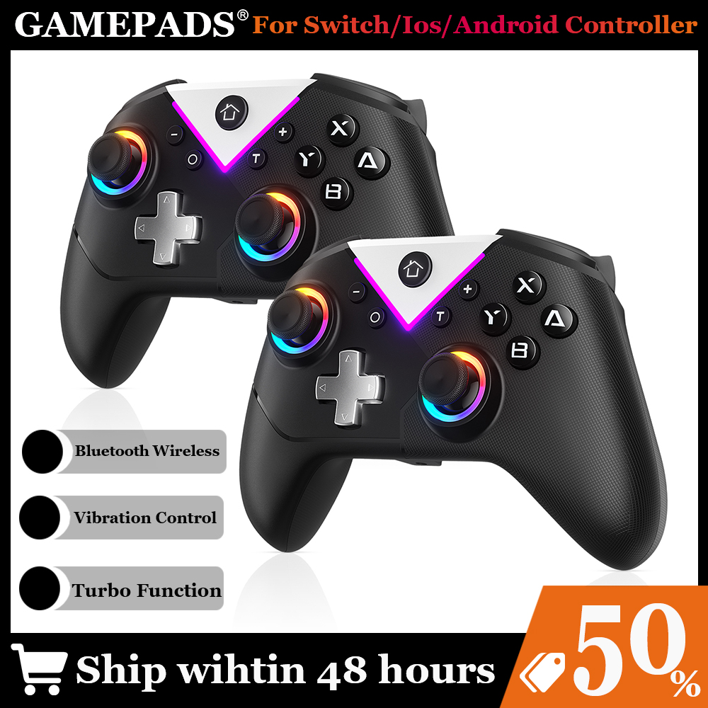 Board Game Android - คอนโทรลเลอร์เกมมิ่งไฟ RGB LED, จอยเกม 617 แบบไร้สาย