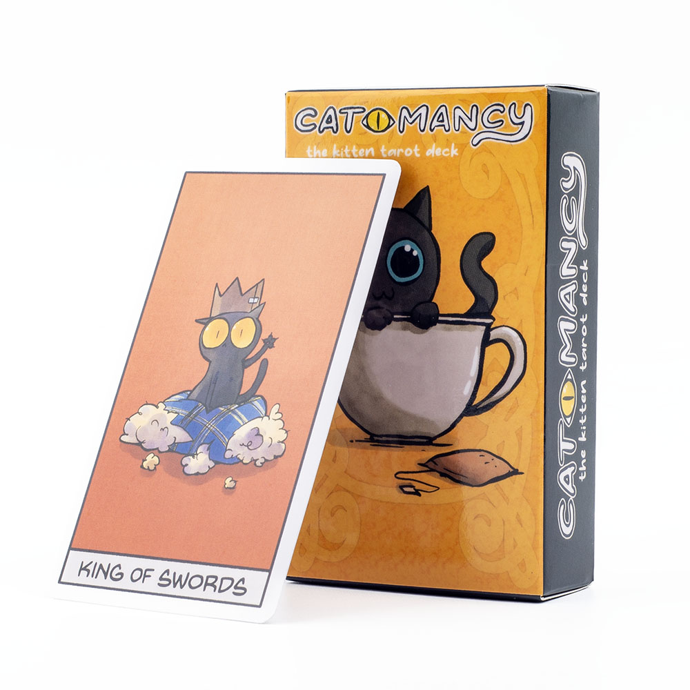 Board Game Of Life - Cat Mancy ลูกแมวไพ่ทาโรต์ 78 การ์ดเวอร์ชันภาษาอังกฤษ Divination