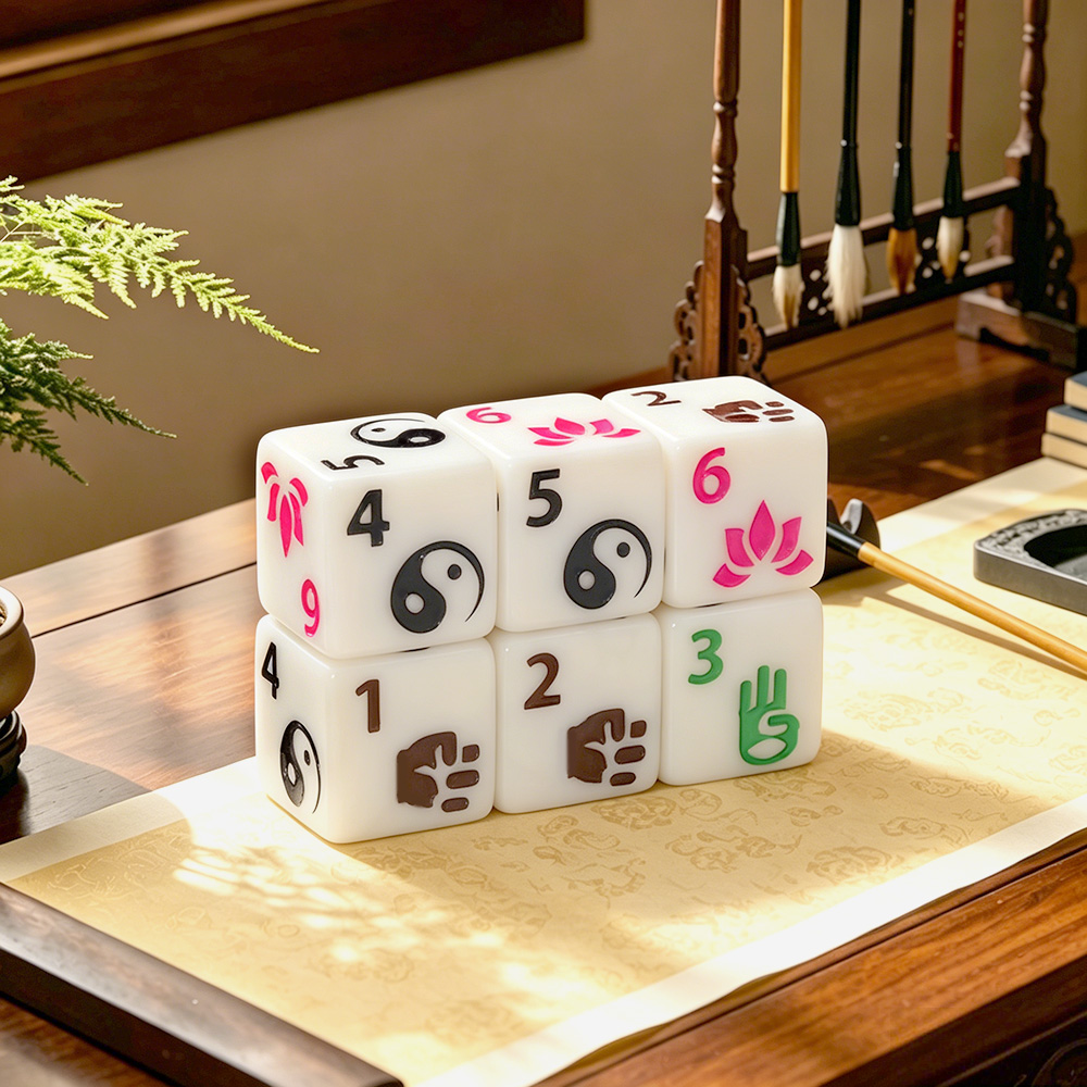 ชุดลูกเต๋าหลายเหลี่ยมธีมเซน 6  - Board Game Zen บทวิจารณ์และราคา