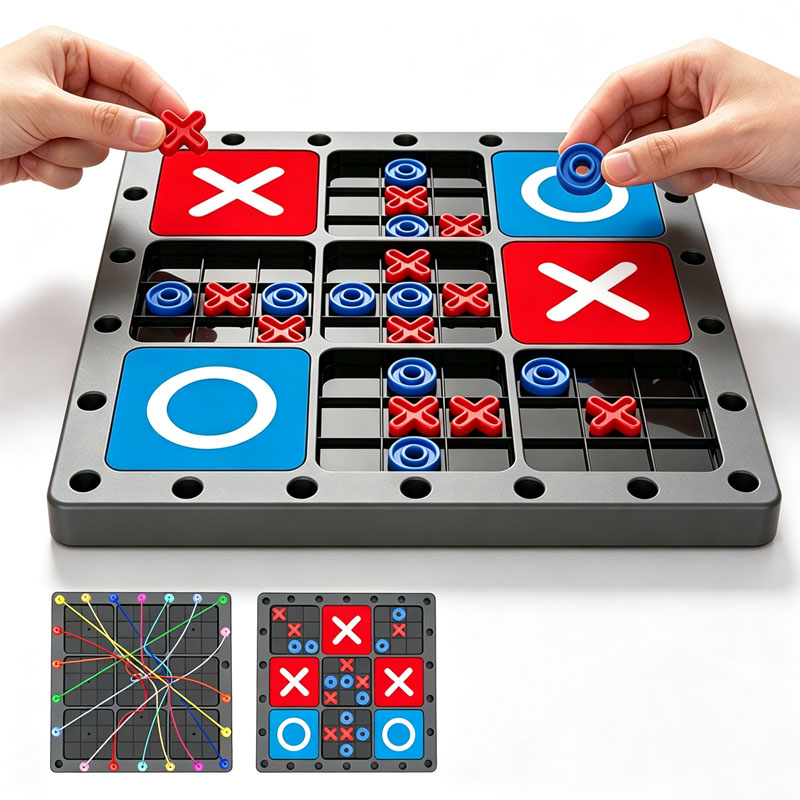 ใหม่! เกมกระดาน Tic Tac Toe 2- - Strategy Board Game บทวิจารณ์และราคา